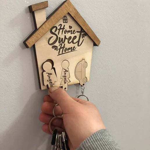 Wall-mounted personalized key holder